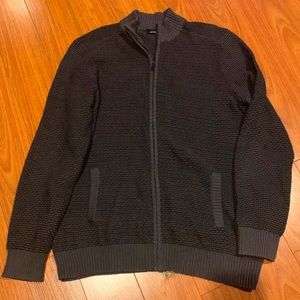 Apt. 9 Zip Sweater Grey XL
